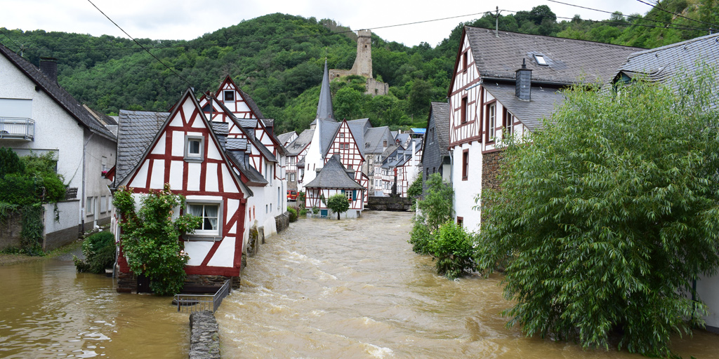 City in flood